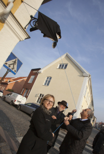 Invigningen av Francke kringla på gamla torget i Trelleborg